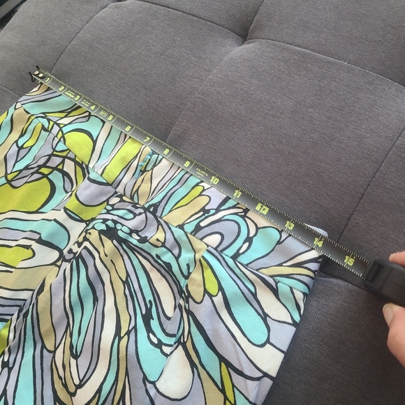 Groovy Blue and Green Pencil Skirt - Picture 3 of 4